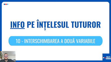 Info pe Înțelesul Tuturor | 10 - Interschimbarea a Două Variabile