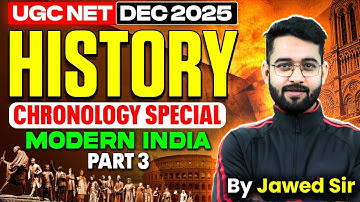 UGC NET History | UGC NET History Chronological Modern India By Jawed Sir