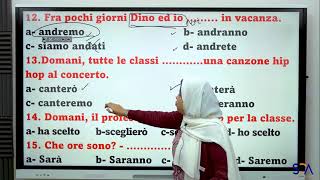 حل من كتاب ايطاليانو (المستقبل البسيط) للصف الثالث الثانوي