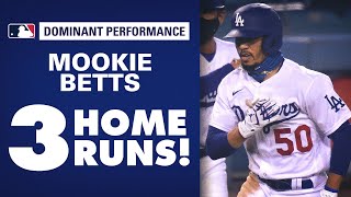 Mookie Betts goes deep THREE times! Dodgers' slugger smacks 3 out in first 3 at-bats!
