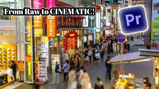 Cinematic Seoul Street Color Grading in Premiere Pro | Viral Urban Look Tutorial
