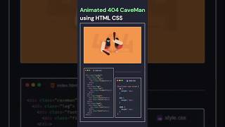 Animated 404 Caveman 🔥 | HTML &amp; CSS Only #coding