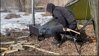 -38C EXTREME COLD WINTER CAMPING in a HOT EXTREME Winter Snow Storm Camping