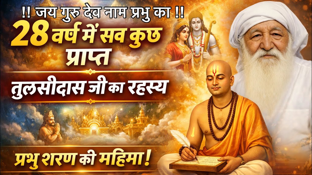 28 वर्ष की आयु में सब कुछ प्राप्त | तुलसीदास जी का रहस्य | प्रभु शरण की महिमा !!Jai Guru Dev Satsang