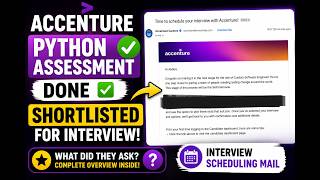 🚀 Accenture Python Assessment Done ✅ Shortlisted for Interview | What Questions Were Asked?