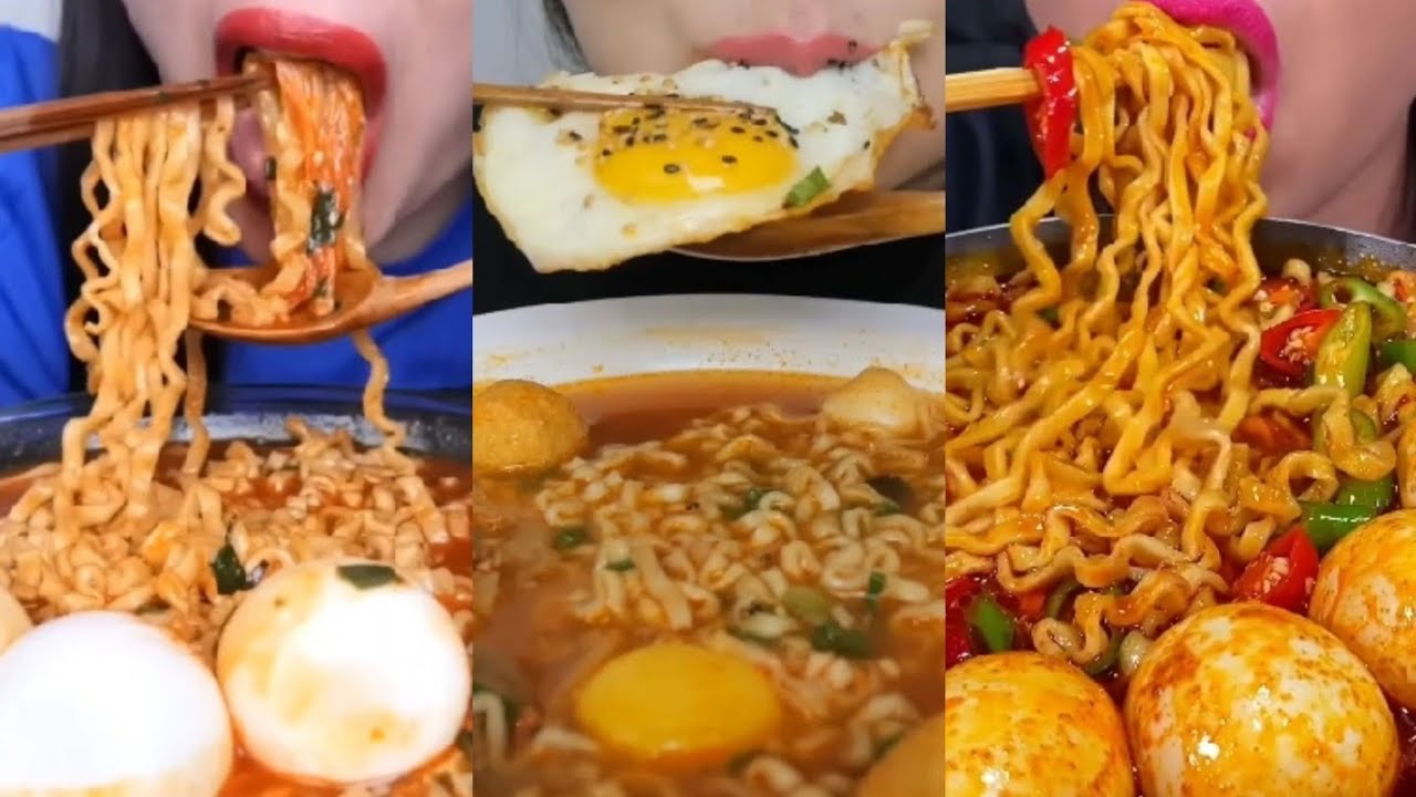 ASMR 《EGGS WITH SOUPY NOODLES》FOOD COMPILATION ||MUKBANGERS SAS , PHAN, N.E LET'S EAT, STELLA