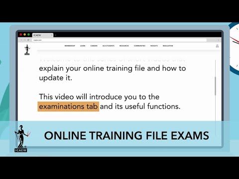 ICAEW Online Training File video - Exams