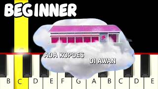 Kau Mau Apa Lihatlah Ada Kopdes di Awan - Fast and Slow (Easy) Piano Tutorial (Melody only) Beginner