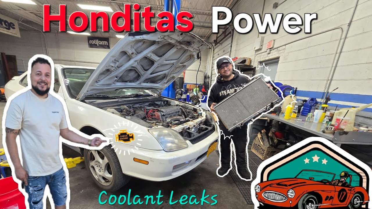 Honda Prelude Project !  Radiator and  power steering leak repairs 