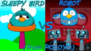 Sleepy Bird From Pocoyo Normal Vs Robot Version My Sprunki Oc Animation
