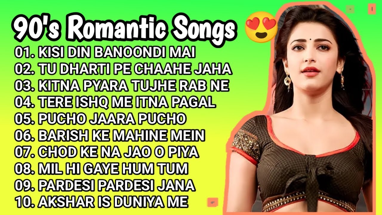 90s Bollywood Hindi Songs | Old Hindi Love Song | (Udit Narayan X Alka ...