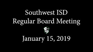 Regular Board Meeting 1-15-2019