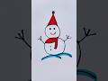 Snowman ☃️ easy drawing for kids #snowman #drawing #youtubeshorts #pipafuntv #trending #kidsvideo
