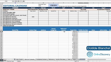 Content Marketing Editorial Calendar Template