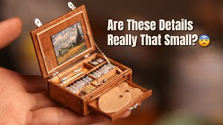 Tiny Painting Box | Miniature Art Tools and brush