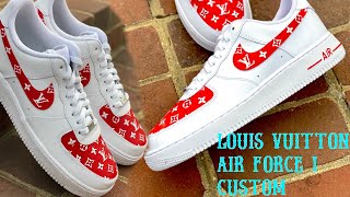 Louis V and Supreme  Supreme x Louis Vuitton Customs by Angelus Brand