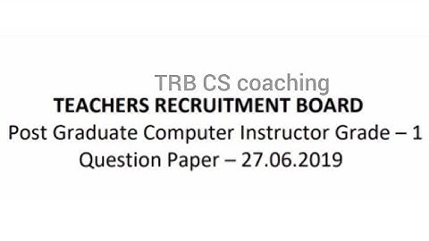 TRB computer instructor 2019/ 27.06.2019 /part-2