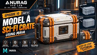 Sci-Fi Crate Modeling in Maya | 3D Modeling Timelapse | Part 01 | Episode 10