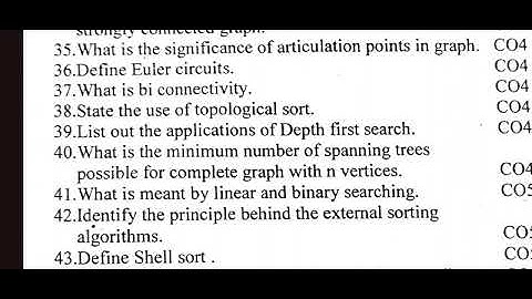 BE/BTech ||CS3301 / II Year / III Sem/ Data Structures||Question Paper || Anna University - Dept:CSE