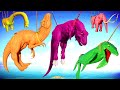 🔴All Jurassic Red T-REX vs. Green DINOSAUR Dilophosaurus, Karnotaurus, Triceratops - Fallen Kingdom?