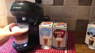 Making a Costa Latte  Tassimo Happy Coffee Machine TAS1002GB