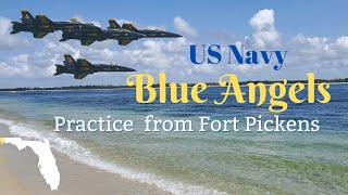 Blue Angels Practice from Fort Pickens National Park  in Pensacola Beach Florida #NationalSeashore