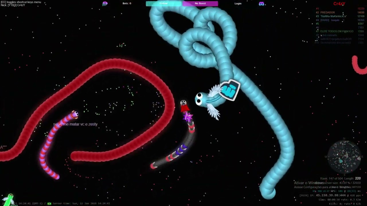 Gameplay slitherio #[YTB3] Cr4zY