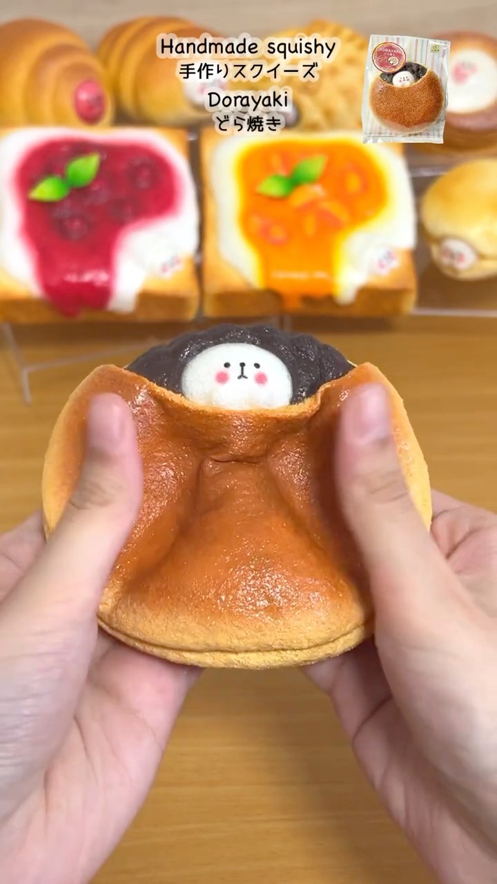 手作りスクイーズ紹介】もちもち、やわらか低反発！どら焼き