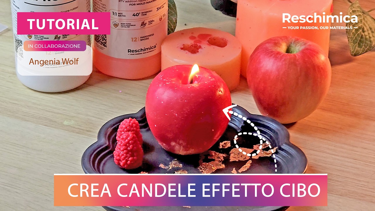 🍎 Candele effetto cibo vero?  come fare lo stampo con la Rpro10 di Reschimica - TUTORIAL 🍎