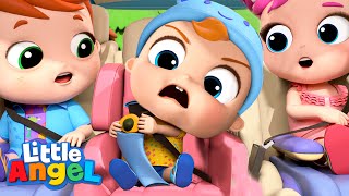 No No, I Don’t Want The Seatbelt | Little Angel Nursery Rhymes & Kids Songs Resimi