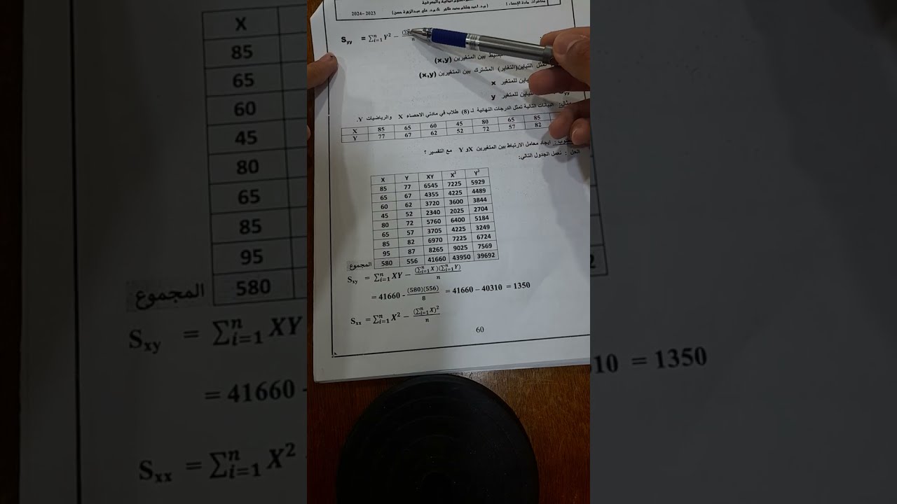 قسم العلوم المالية والمصرفية مبادئ الاحصاء، تحليل الارتباط
