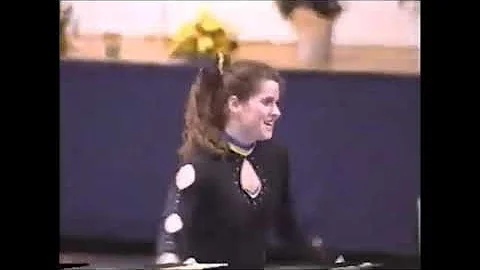 Beth Wymer (Michigan) with a huge 9.90 on balance ...