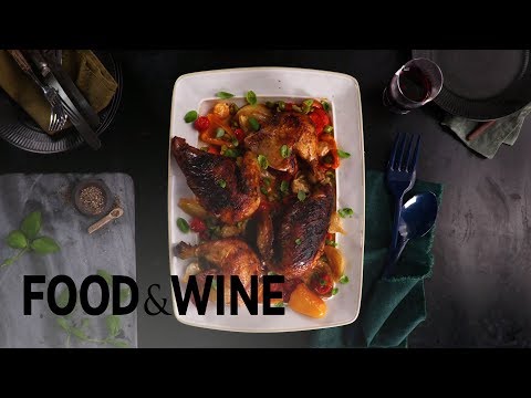 roast-chicken-cacciatore-with-red-wine-butter-|-recipe-|-food-&-wine