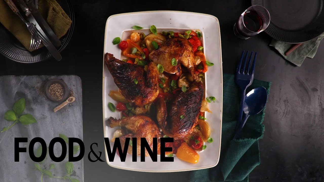 Roast Chicken Cacciatore with Red Wine Butter Recipe Food & Wine