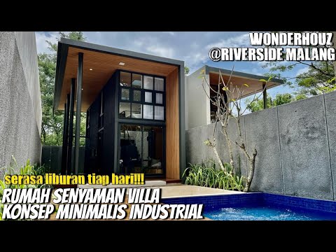 Rumah Minimalis Industrial 2 Lantai Senyaman Villa Yang Menyatu Dengan Alam Di Kota Malang