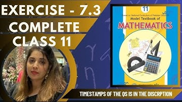 Exercise 7.3 class 11 Federal board | class 11 exercise 7.3 nbf maths | exercise 7.3 class 11 Nbf