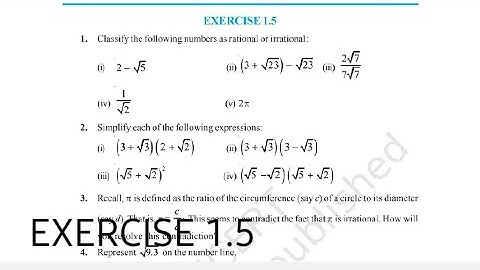 NCERT - Class 9th | Mathematics-Number systems | Detailed Solution | Exercise 1.5 |  Krish Bhutani