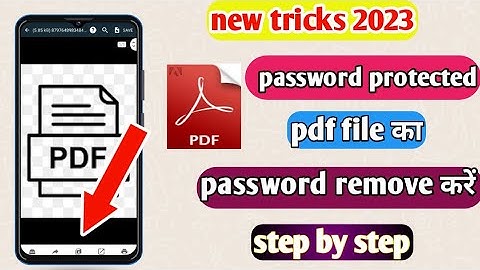 PDF File Ka Password Kaise Tode || how to remove pdf password permanently #pdf #viral