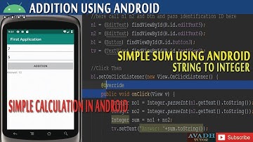 addition in android || addition of two numbers in android using android studio || android tutorial