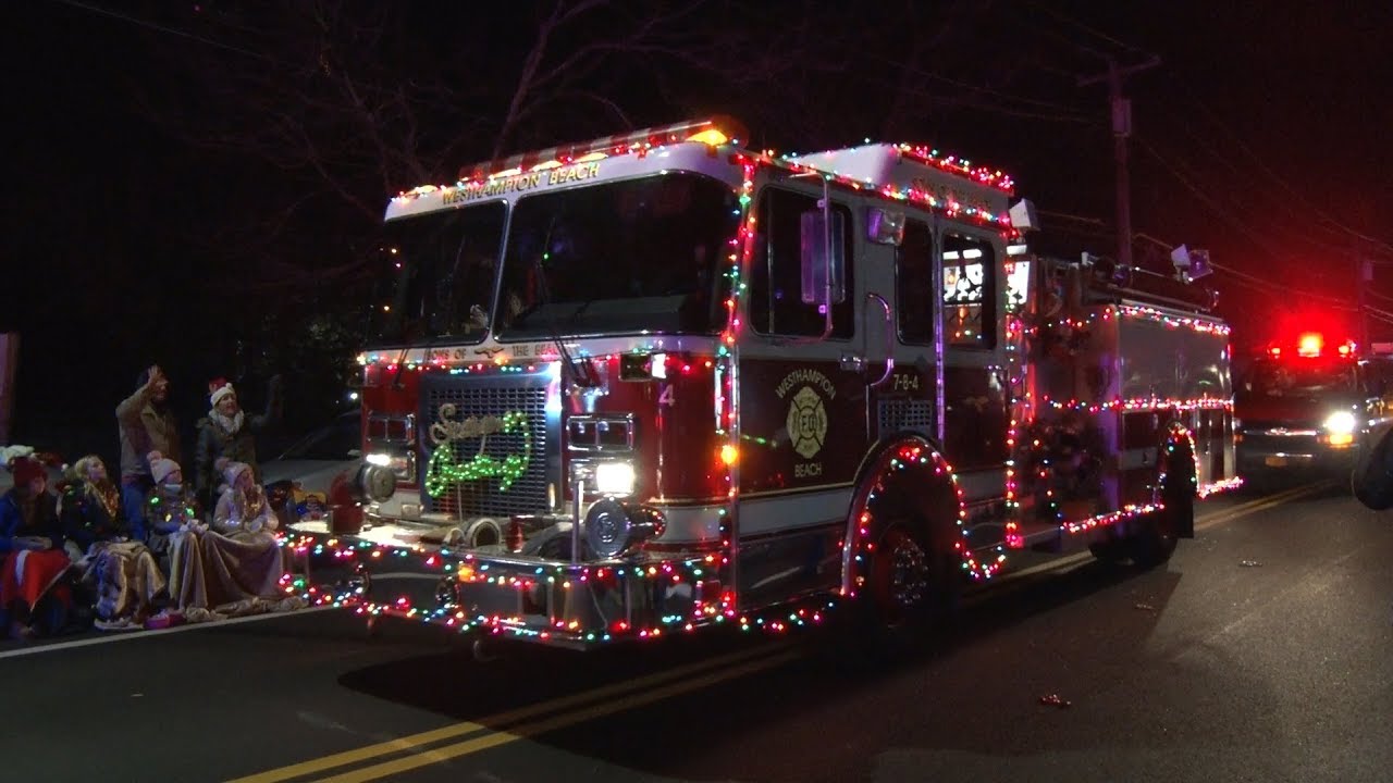 2018 Center Moriches,NY Fire Department Holiday Parade of Lights 12/8