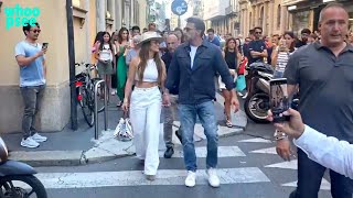 Shopping in via Montenapoleone a Milano per Jennifer Lopez e Ben Affleck