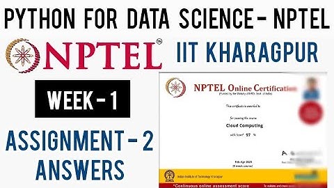 NPTEL: Python For Data Science Week 2 Assignment 2 Quiz Answers | NPTEL Python Course Assignment 2