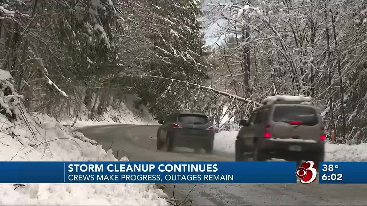 Vermonters dig out from nor'easter as power outages linger - YouTube