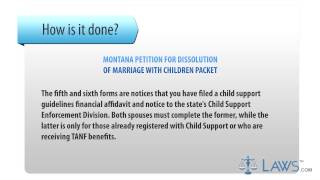 Montana Petition For Dissolution Of Marriage With Children Packet