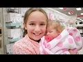 Shopping with Reborn Baby Doll Olivia for Newborn Baby Supplies Plus Shopping Haul