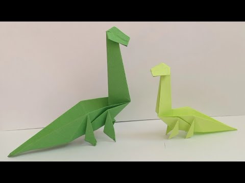 Kağıttan Dinazor Yapımı-Dinosaur made of paper-Origami-30