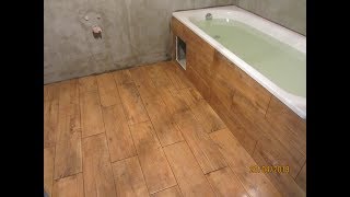 Часть-7.Как обойти ванну гипсокартоном и приклеить плитку Cerrad Floor на пол+ экран под ванной. Часть-7.Как обойти ванну гипсокартоном и приклеить плитку Cerrad Floor на пол+ экран под ванной.