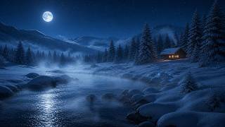 Drift Into Deep Sleep in 5 Minutes 🌙 Deep Sleep Music (98 Minutes) • A Snowy Hot Spring Stream