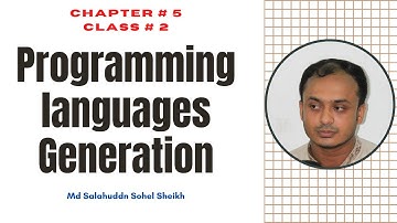 #ICT #HSC # chapter 5 # Programming Languages Generation types #All programming languages generation