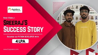 Sreeraj K Lands Python Developer Role with 4 LPA | Success Story | Pyspider BTM 🏆